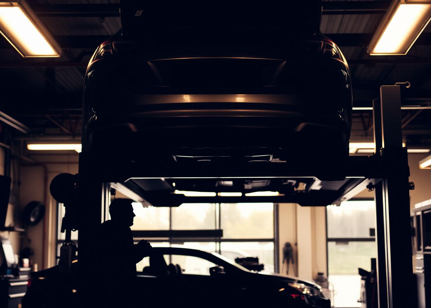 Inside our auto repair shop